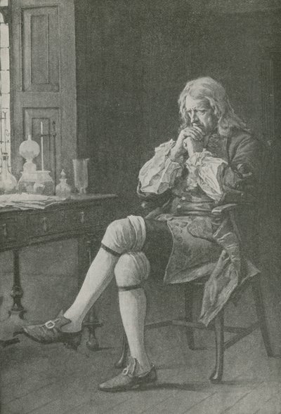 Sir Isaac Newton álmodik alkotó: English School
