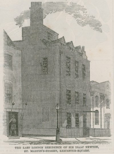 Sir Isaac Newtons House, St Martins Street, Leicester Square London alkotó: English School