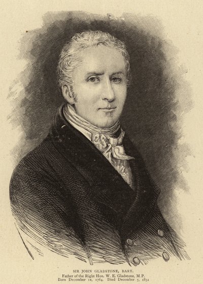 Sir John Gladstone, Bart (metszet) alkotó: English School