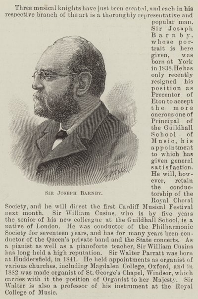 Sir Joseph Barnby (metszet) alkotó: English School