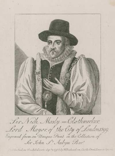 Sir Nicholas Mosley, ruhakészítő, London polgármestere, 1599 alkotó: English School
