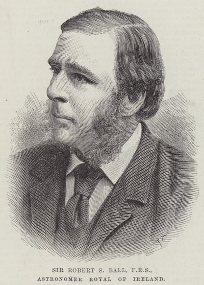 Sir Robert S Ball, FRS, Írország királyi csillagásza (metszet) alkotó: English School