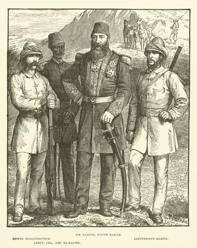 Sir Samuel White Baker, Edwin Higginbottom, Baker hadnagy, Abd El-Kader hadnagy (metszet) alkotó: English School