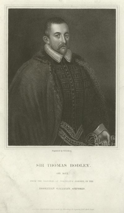 Sir Thomas Bodley, angol diplomata és tudós alkotó: English School
