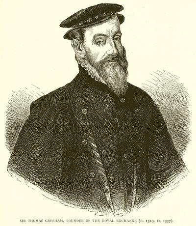 Sir Thomas Gresham, a Királyi Tőzsde alapítója (B. 1519, D. 1557) alkotó: English School
