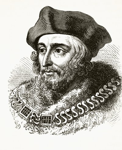 Sir Thomas More, William Hickman Smith Aubrey (1858-1916) „Anglia nemzeti és hazai története” című könyvéből, London, 1890 körül. alkotó: English School