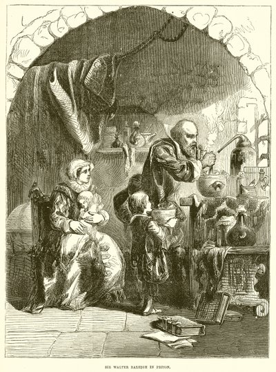 Sir Walter Raleigh a börtönben alkotó: English School