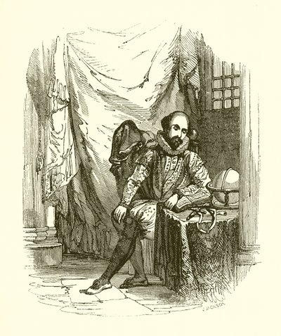 Sir Walter Raleigh a toronyban alkotó: English School