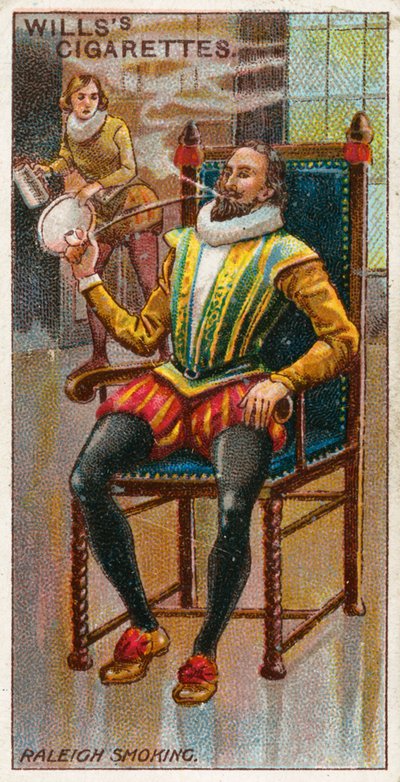 Sir Walter Raleigh dohányzik alkotó: English School