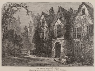 Sir Walter Raleigh háza (metszet) alkotó: English School