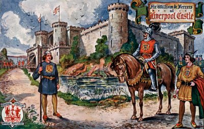 Sir William De Ferrers a liverpooli kastélyban (színes litó) alkotó: English School