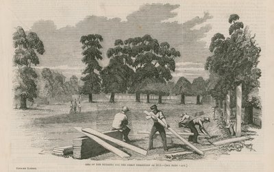 Az 1851. évi Nagy Kiállítás épületének helye alkotó: English School