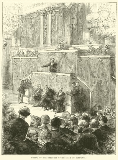 A delegált kormány ülése Bordeaux-ban, 1870. december alkotó: English School
