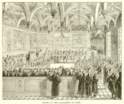 A párizsi parlament ülése alkotó: English School