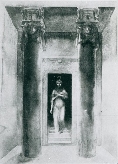 Sketch of Moina Mathers (1865-1928) in the role of the High Priestess Anari, working the Rites of Isis, Paris, 1899  alkotó: English School