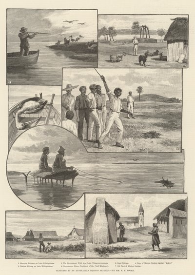 Vázlatok egy ausztrál missziós állomáson (metszet) alkotó: English School