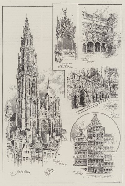 Antwerpeni vázlatok (metszet) alkotó: English School