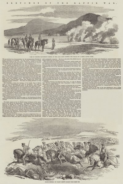 Vázlatok a kaffir háborúról (metszet) alkotó: English School