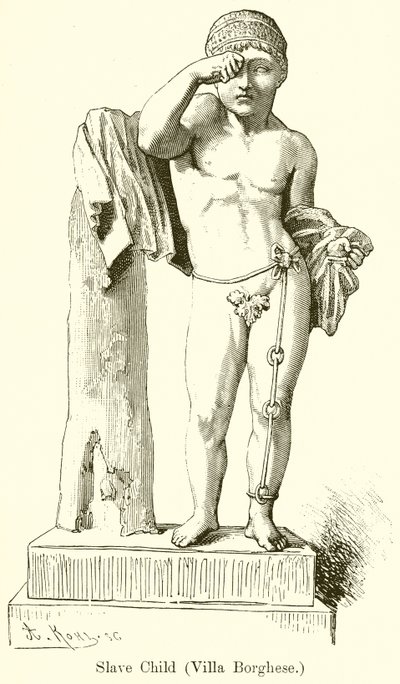 Rabszolga gyermek (Villa Borghese) (metszet) alkotó: English School