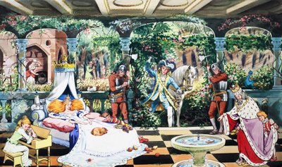 Csipkerózsika (gouache, papír) alkotó: English School