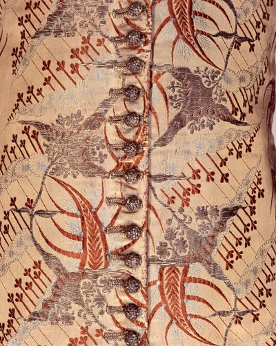 Ujjas mellény, 1705-15 körül (selyem és brokát) alkotó: English School