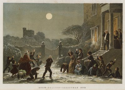 Snow-Balling, karácsony este (chromolitho) alkotó: English School