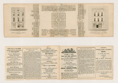 Soho Square, Talliss London Street Views, 1838 alkotó: English School