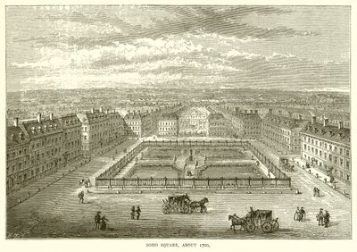 Soho tér, 1700 körül alkotó: English School