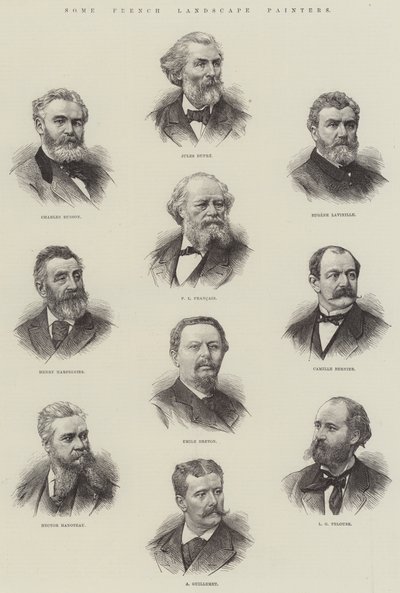 Néhány francia tájfestő (metszet) alkotó: English School