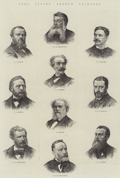Néhány élő francia festő (metszet) alkotó: English School
