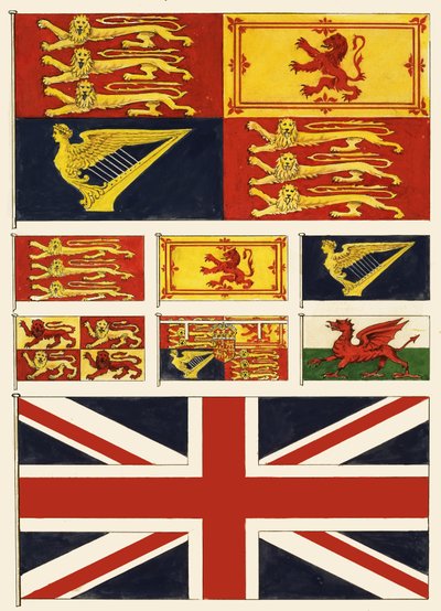 Nagy-Britannia néhány zászlója alkotó: English School