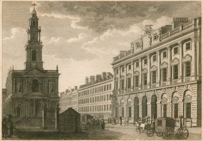 Somerset House és St Mary-le-Strand, The Strand, London alkotó: English School