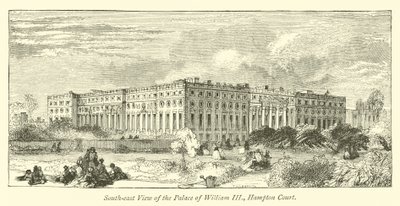 III. Vilmos palotájának délkeleti nézete, Hampton Court alkotó: English School