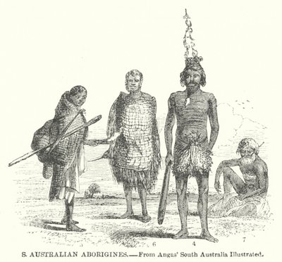 Dél-ausztráliai aboriginek (metszet) alkotó: English School