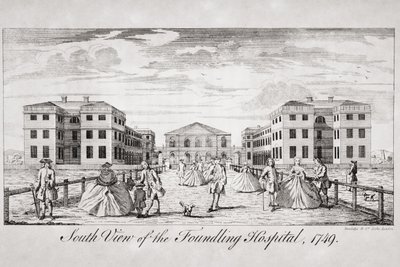 A Foundling Kórház déli képe, London, 1749 alkotó: English School
