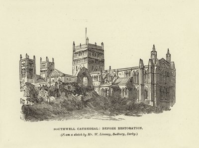 Southwell katedrális, a helyreállítás előtt alkotó: English School
