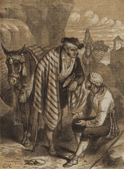 Spanyolok (színes metszet) alkotó: English School