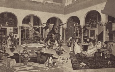Spanyol belső tér (chromolitho) alkotó: English School