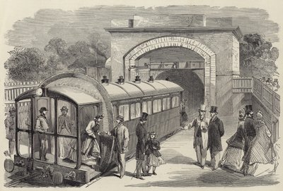 Vasúti légnyomást mért Londonban alkotó: English School