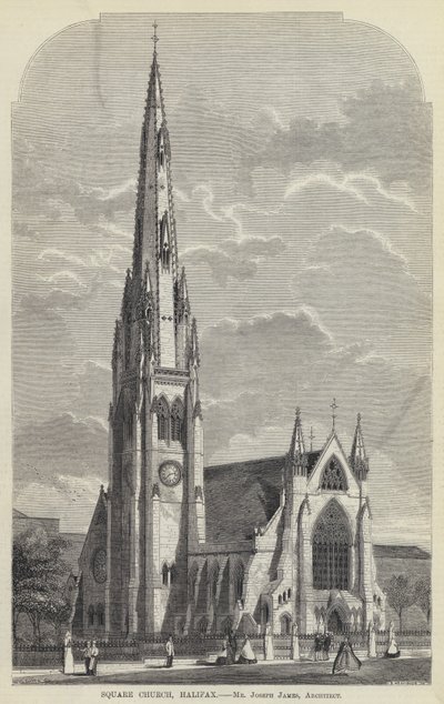 Square Church, Halifax (metszet) alkotó: English School