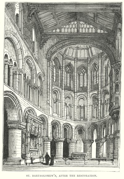 Szent Bertalan, a restauráció után (metszet) alkotó: English School