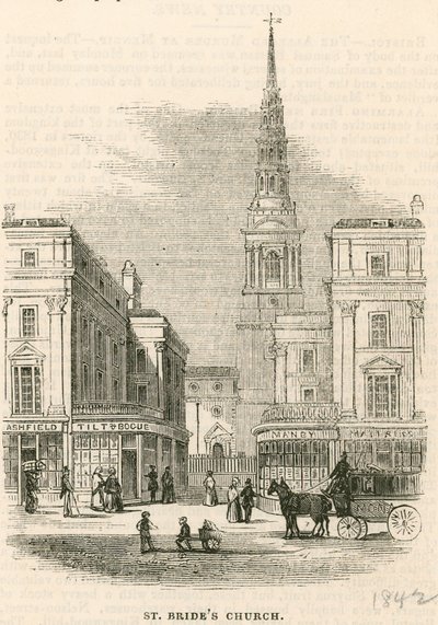 St Brides templom, Fleet Street, London alkotó: English School