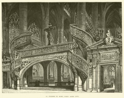 St Etienne du Mont, Párizs, Rood Loft (metszet) alkotó: English School