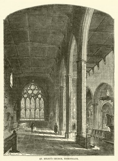 Szent Ilona templom, Bishopsgate (metszet) alkotó: English School