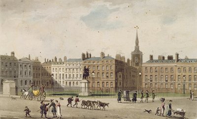 Szent Jakab tér, 1812 (színes akvatinta) alkotó: English School