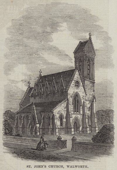 Szent János-templom, Walworth (metszet) alkotó: English School