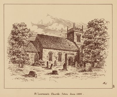 Szent Lőrinc-templom, lebontva 1880 (litográfia) alkotó: English School