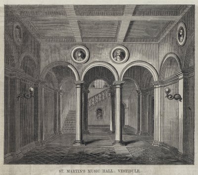 Szent Márton Zeneterem, előszoba (metszet) alkotó: English School
