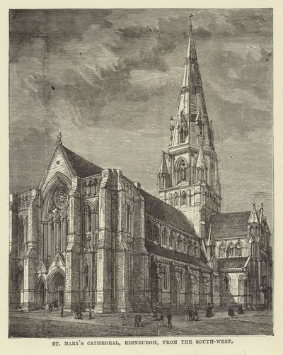 St Marys Cathedral, Edinburgh, délnyugat felől alkotó: English School