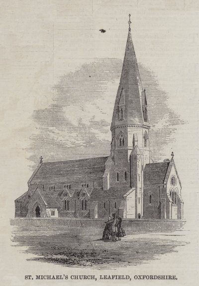 Szent Mihály-templom, Leafield, Oxfordshire (metszet) alkotó: English School